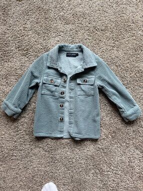 Lenox James Kids' sage green corduroy Button-Front Jacket